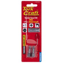 Tork Craft Pozi.1 X 25mm Ins.Bit 2/Card Tork Craft Pozi.1 X 25mm Ins.Bit 2/Card