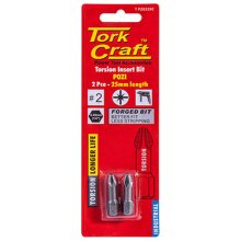 Tork Craft Pozi.2 X 25mm Ins.Bit 2/Card Tork Craft Pozi.2 X 25mm Ins.Bit 2/Card