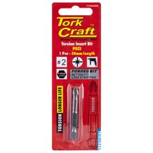 Tork Craft Pozi.2 X 50mm Power Bit 1/Card Tork Craft Pozi.2 X 50mm Power Bit 1/Card