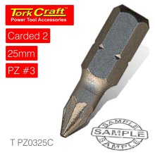 Tork Craft Pozi.3 X 25mm Ins.Bit 2/Card Tork Craft Pozi.3 X 25mm Ins.Bit 2/Card