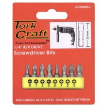 Tork Craft S/D Ins.Bit Set Ph/Pz 8pce Tork Craft S/D Ins.Bit Set Ph/Pz 8pce