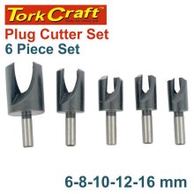 Tork Craft 5pce Plug Cutter Set 6-8-10-12-16mm Tork Craft 5pce Plug Cutter Set 6-8-10-12-16mm