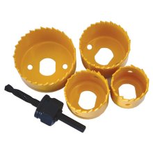 Tork Craft Hole Saw Set 5pce Carbon Steel Tork Craft Hole Saw Set 5pce Carbon Steel