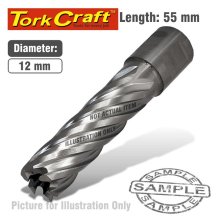Tork Craft Annular Hole Cutter HSS 12 X 55mm Broach Slugger Bit