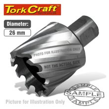 Tork Craft Annular Hole Cutter HSS 26 X 30mm Broach Slugger Bit Tork Craft Annular Hole Cutter HSS 26 X 30mm Broach Slugger Bit