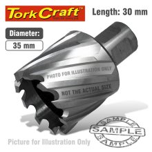 Tork Craft Annular Hole Cutter HSS 35 X 30mm Broach Slugger Bit Tork Craft Annular Hole Cutter HSS 35 X 30mm Broach Slugger Bit