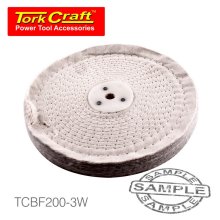 Tork Craft White Buff/Mop 200mm X 3 Section X 30 Mm Thick 1/2" Hole Tork Craft White Buff/Mop 200mm X 3 Section X 30 Mm Thick 1/2" Hole