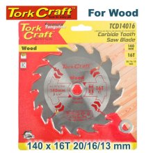 Tork Craft Blade Tct 140 X 16t 20/16/13 General Purpose Rip Wood Tork Craft Blade Tct 140 X 16t 20/16/13 General Purpose Rip Wood