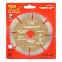 Tork Craft Diamond Blade 10mm Seg For Cutting Building Materials 115mm 22x23mm