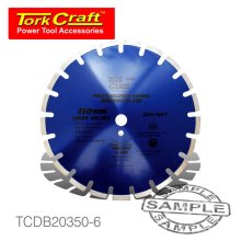 Tork Craft Diamond Blade 350x25.4mm Asphalt Laser Welded Segmented Tar