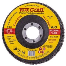 Tork Craft Flap Disc 115mm 15 Deg.Angle 60grit Tork Craft Flap Disc 115mm 15 Deg.Angle 60grit