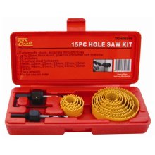 Tork Craft Hole Saw Set 15pce In Case Carbon Steel Tork Craft Hole Saw Set 15pce In Case Carbon Steel