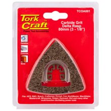 Tork Craft Quick Change Carbide Grit Delta Rasp 80mm(3-1/8") Tork Craft Quick Change Carbide Grit Delta Rasp 80mm(3-1/8")