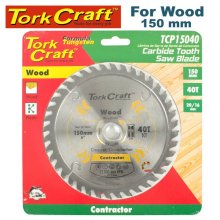 Tork Craft Blade Contractor 150 X 40t 20/16 Circular Saw Tct Tork Craft Blade Contractor 150 X 40t 20/16 Circular Saw Tct