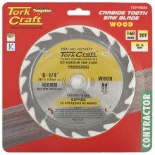 Tork Craft Blade Contractor 160 X 20t 20/16 Circular Saw Tct Tork Craft Blade Contractor 160 X 20t 20/16 Circular Saw Tct