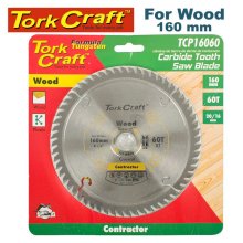 Tork Craft Blade Contractor 160 X 60t 20/16 Circular Saw Tct Tork Craft Blade Contractor 160 X 60t 20/16 Circular Saw Tct