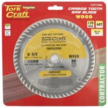 Tork Craft Blade Contractor 170x60t 20/16 Circular Saw Tct Tork Craft Blade Contractor 170x60t 20/16 Circular Saw Tct