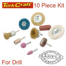 Tork Craft Wire Brush Set 10 Piece With Hex Shank & Buff Kit For Drill Tork Craft Wire Brush Set 10 Piece With Hex Shank & Buff Kit For Drill