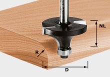 FESTOOL Roundover Cutter Hw S8 D42,7/R15 Kl 491017 FESTOOL Roundover Cutter Hw S8 D42,7/R15 Kl 491017