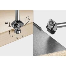 FESTOOL Chamfer Cutter With Reversible Blades S8 Hw 45 D27 12X12 Kl 4
