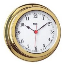 ANVI Time Clock - Polished Brass & Lacquered - Circular