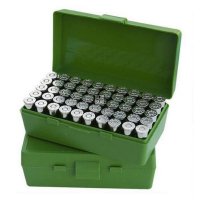 MTM AMMO BOX 50 RD 25 ACP / 32 H&H GREEN